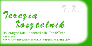 terezia kosztelnik business card